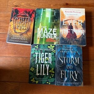 YA Paperback Book Lot - Colorful Covers (Set of 5)